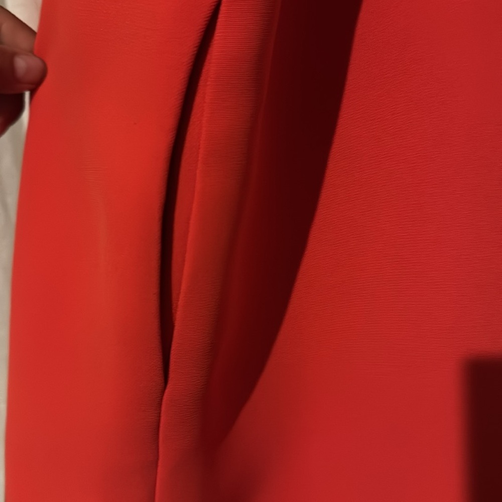 Topshop Red Ruffle Mini Dress Size 10 - Picture 2 of 5